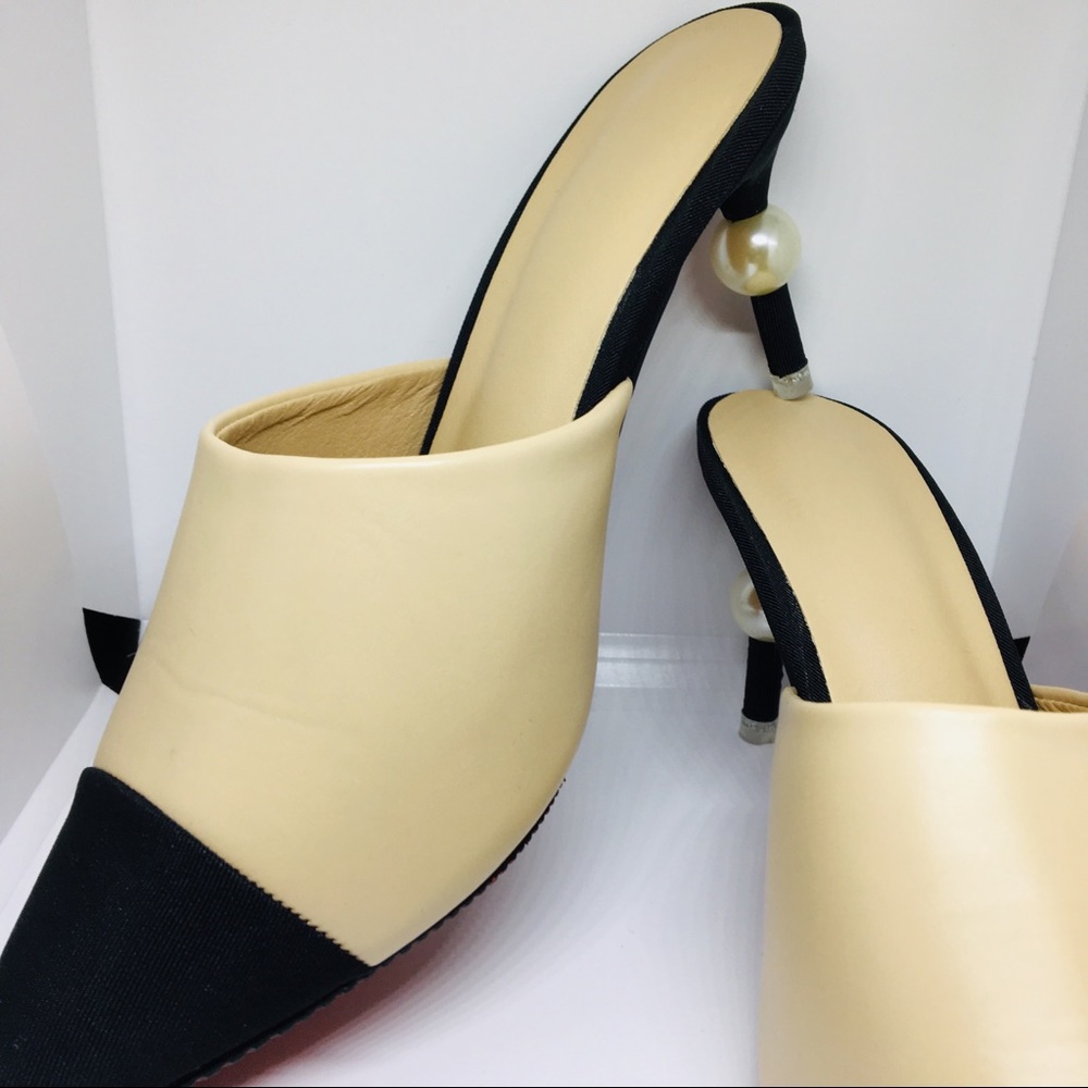 SHEIN Mules Pearl Heel NIB Sold Out